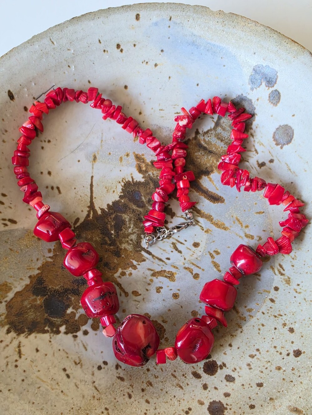 Red Coral Necklace 20"